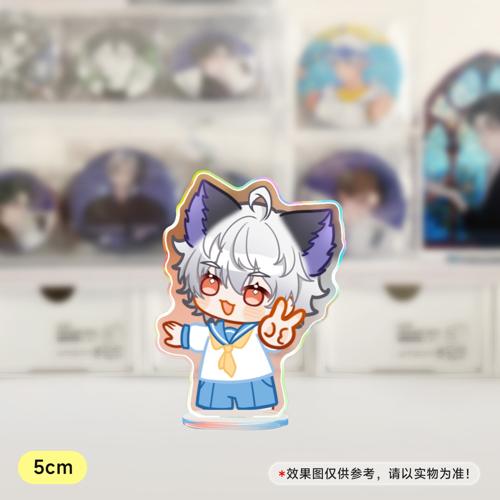 【屿泽×枫荷 贴贴】5cm镭射小粒牌 - 屿泽水手